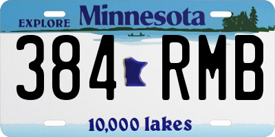 MN license plate 384RMB