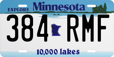 MN license plate 384RMF