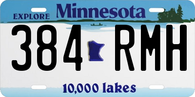 MN license plate 384RMH