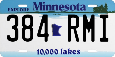 MN license plate 384RMI