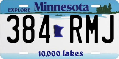 MN license plate 384RMJ