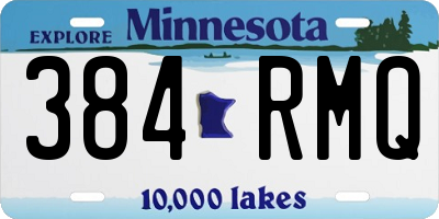 MN license plate 384RMQ