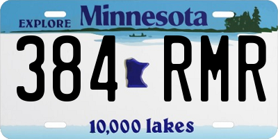 MN license plate 384RMR