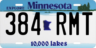 MN license plate 384RMT