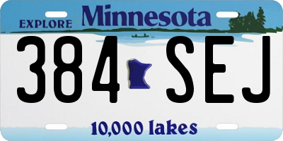 MN license plate 384SEJ