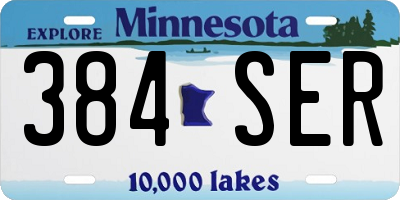 MN license plate 384SER