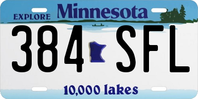 MN license plate 384SFL