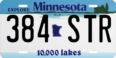 MN license plate 384STR