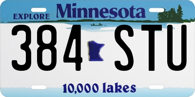 MN license plate 384STU