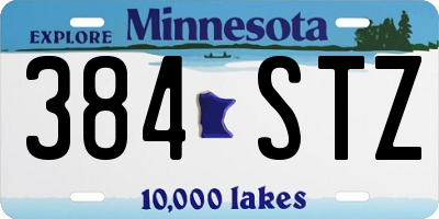 MN license plate 384STZ
