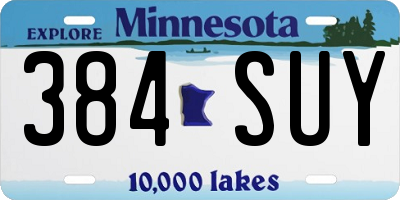 MN license plate 384SUY