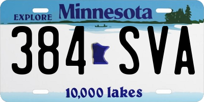 MN license plate 384SVA