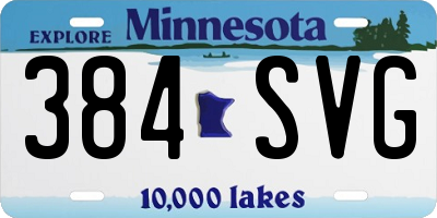MN license plate 384SVG