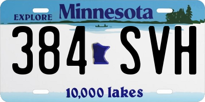 MN license plate 384SVH