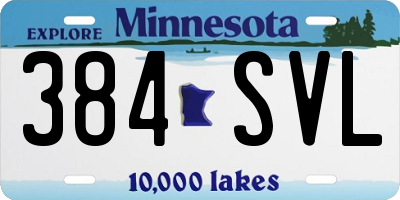 MN license plate 384SVL
