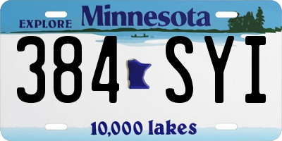 MN license plate 384SYI