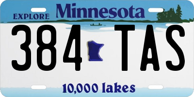 MN license plate 384TAS