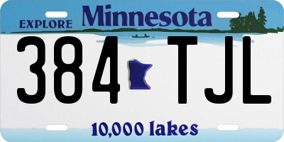 MN license plate 384TJL