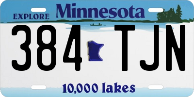 MN license plate 384TJN