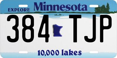 MN license plate 384TJP