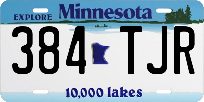 MN license plate 384TJR
