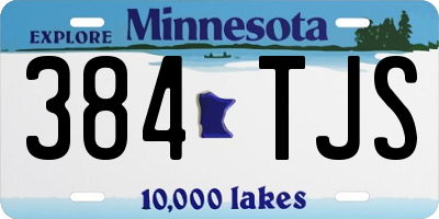 MN license plate 384TJS