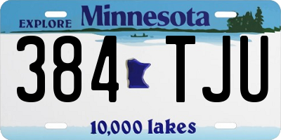 MN license plate 384TJU