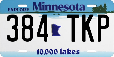 MN license plate 384TKP