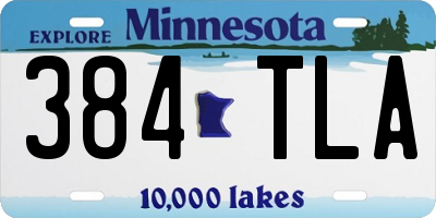 MN license plate 384TLA