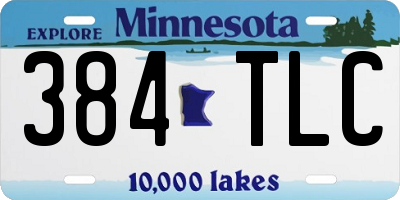 MN license plate 384TLC