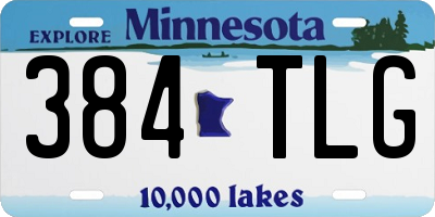 MN license plate 384TLG