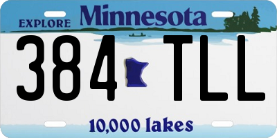 MN license plate 384TLL