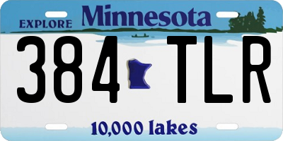 MN license plate 384TLR