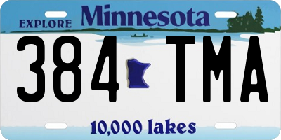 MN license plate 384TMA