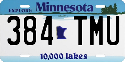 MN license plate 384TMU