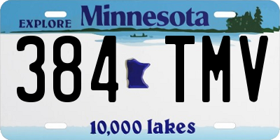 MN license plate 384TMV