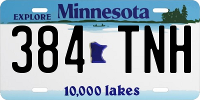 MN license plate 384TNH