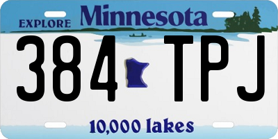 MN license plate 384TPJ