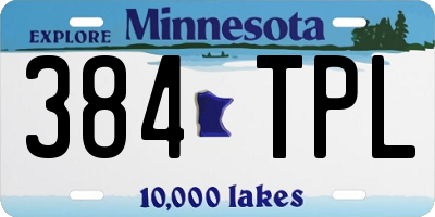 MN license plate 384TPL