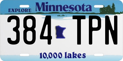 MN license plate 384TPN