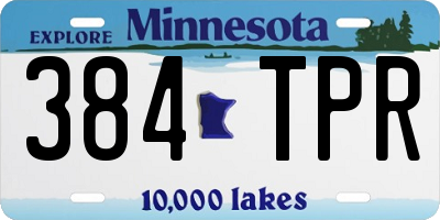 MN license plate 384TPR
