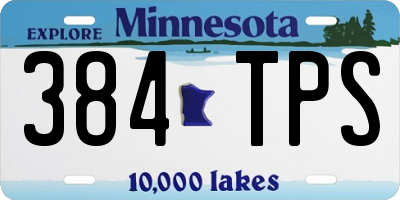MN license plate 384TPS