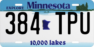 MN license plate 384TPU