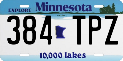 MN license plate 384TPZ