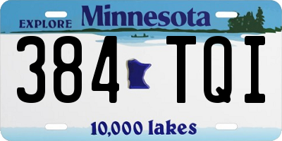 MN license plate 384TQI