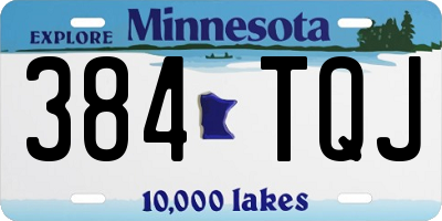 MN license plate 384TQJ