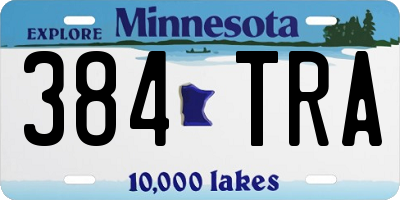MN license plate 384TRA