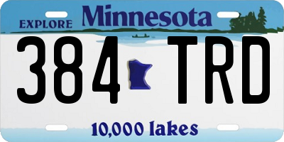MN license plate 384TRD