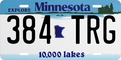 MN license plate 384TRG