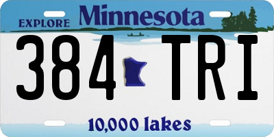 MN license plate 384TRI
